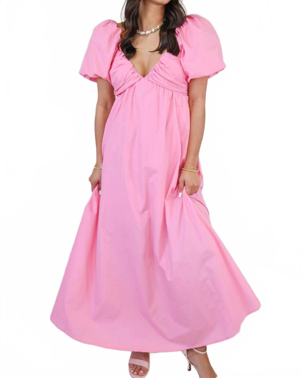 NEW ONE & ONLY all for the sun maxi dress in pink